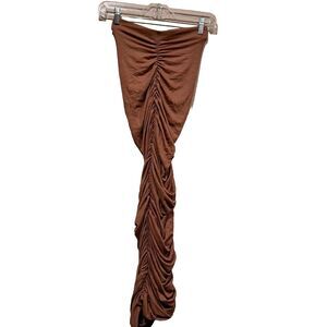 Minaa Monroe All Shades Of Snatched Super Stretchy Long Skirt Milky Mocha Sz M